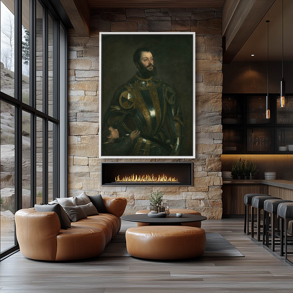 Portrait of Alfonso d Avalos in Armor with a Page - Image 4