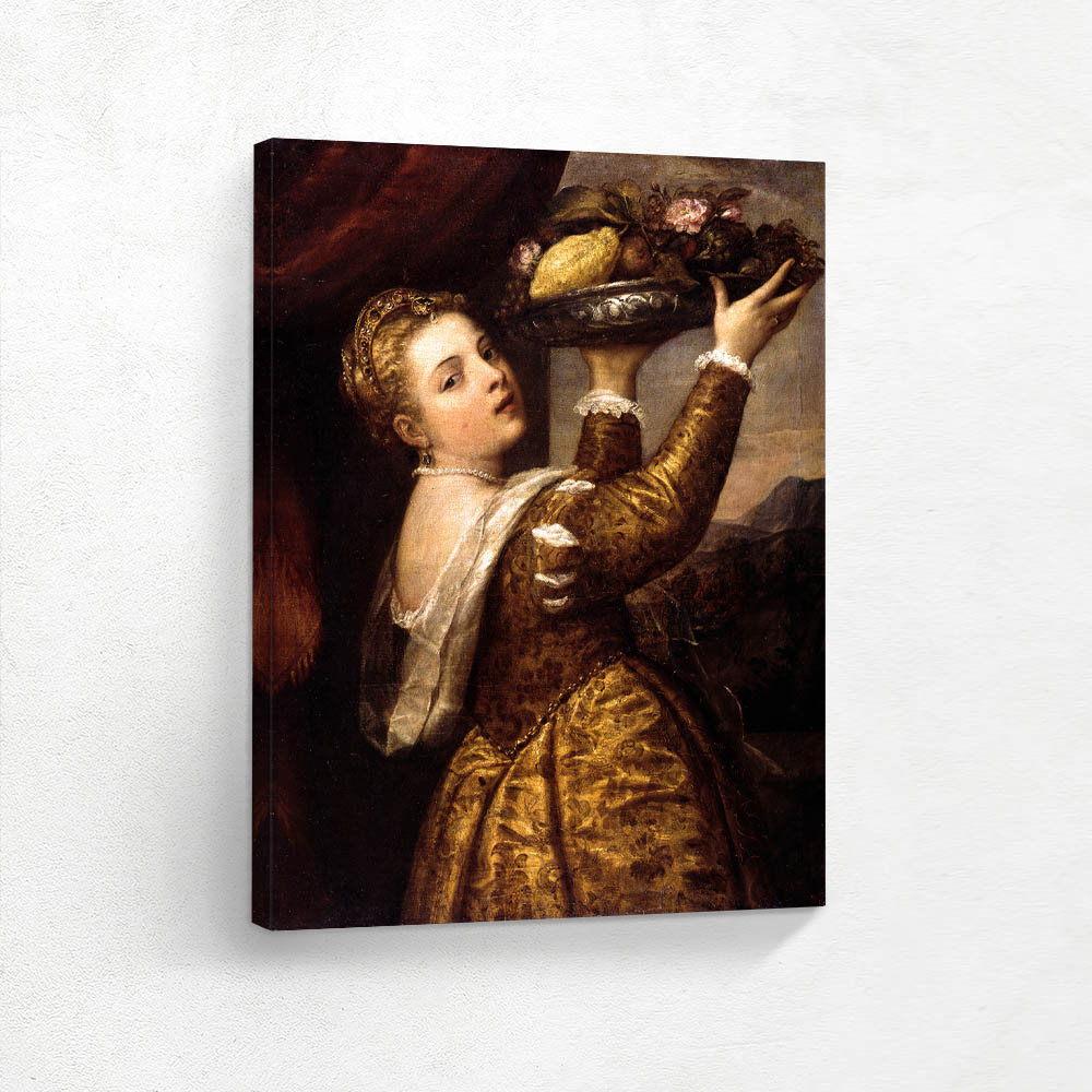 Girl with a Basket of Fruits