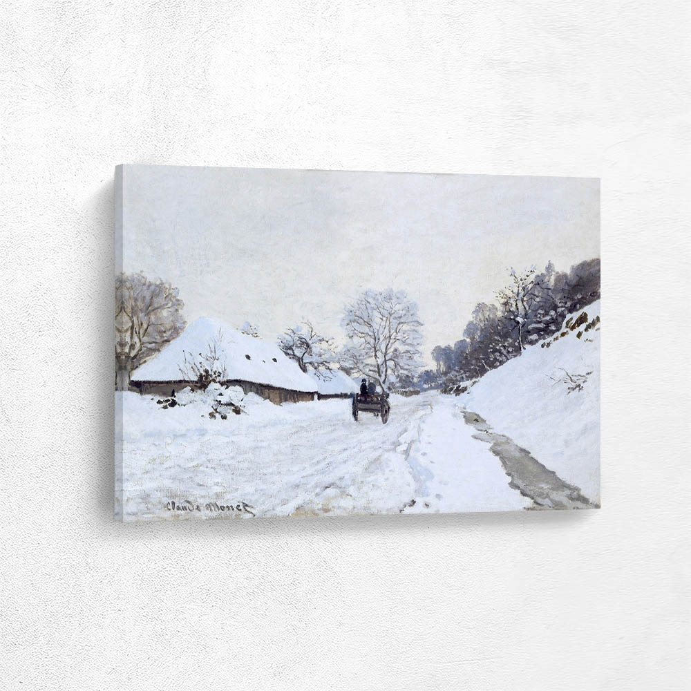 Cart on the Snow Covered Road with St Simeon Farm