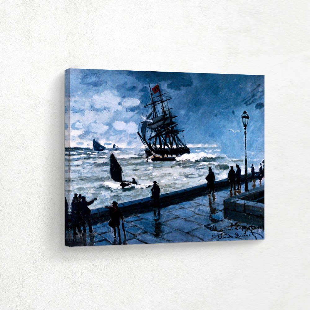 The Jetty at Le Havre Stormy Weather