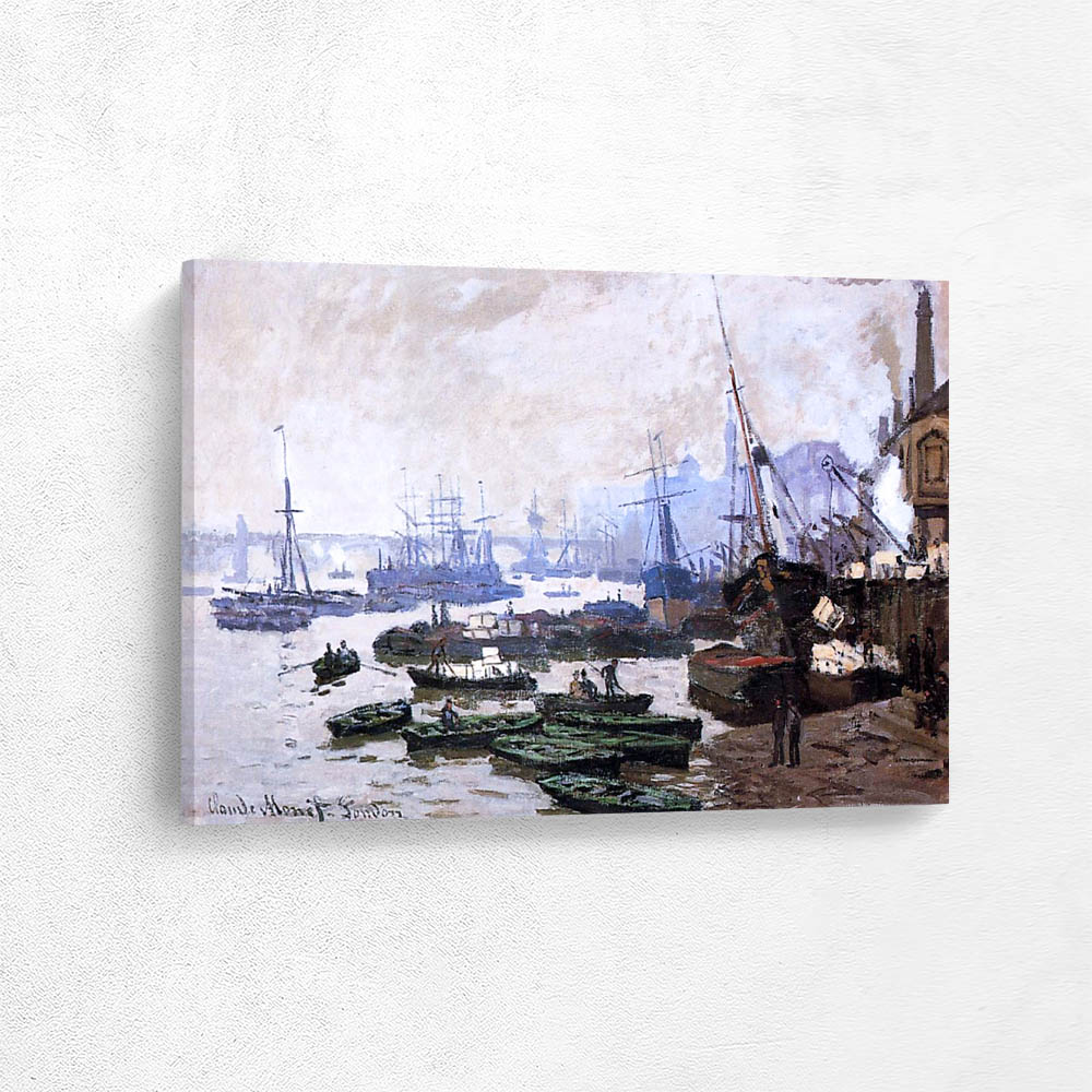 Boats in the Pool of London Very Foggy