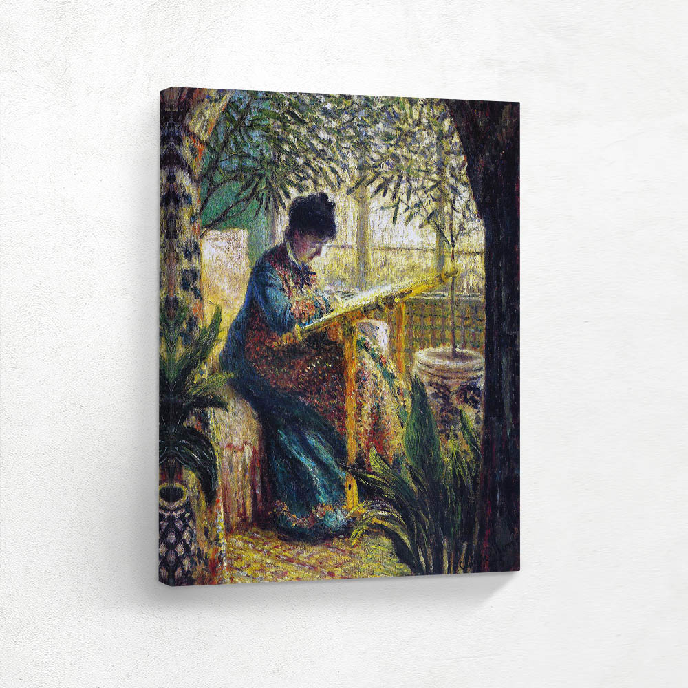 Madame Monet Embroidering