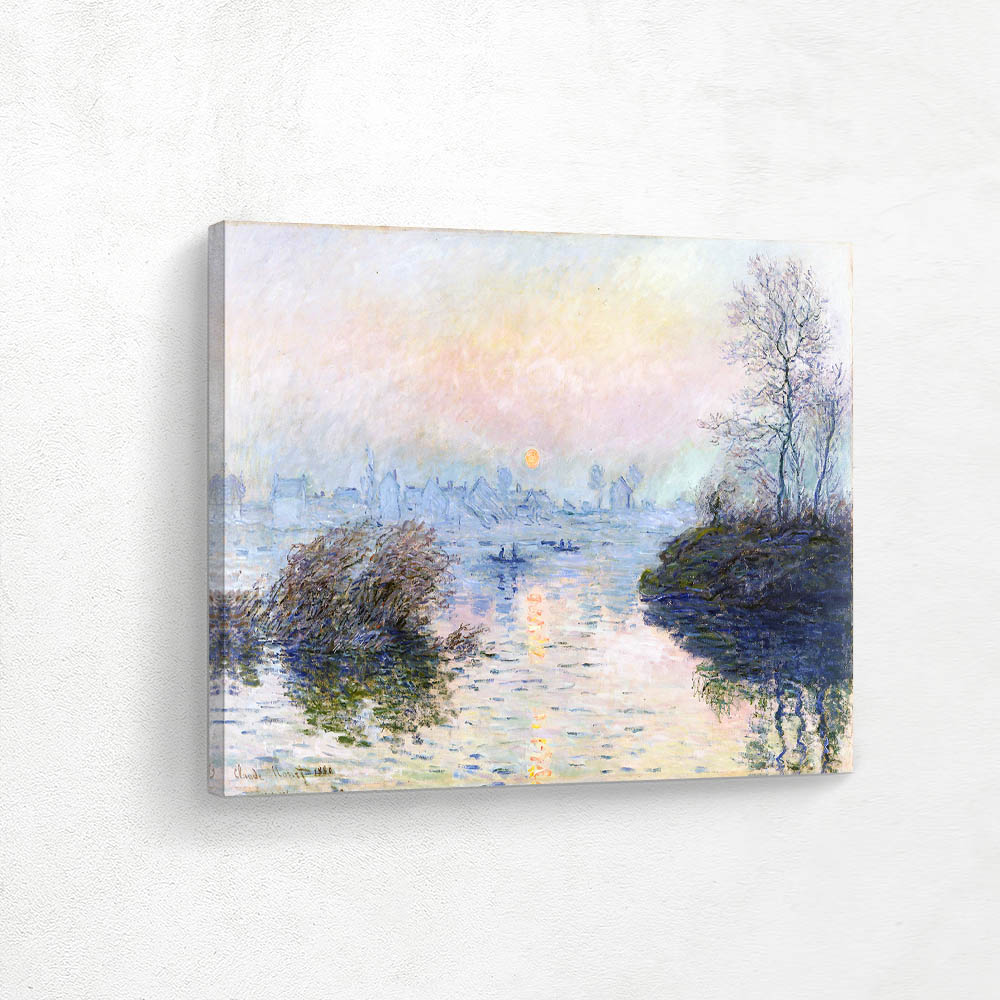 Sunset on the Seine at Lavacourt Winter Effect