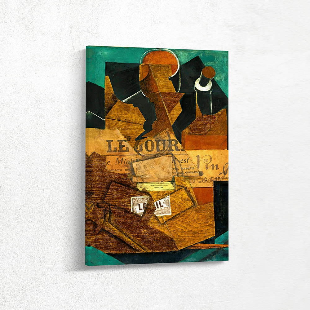 Tobacco, Newspaper and Bottle of Rosé Wine