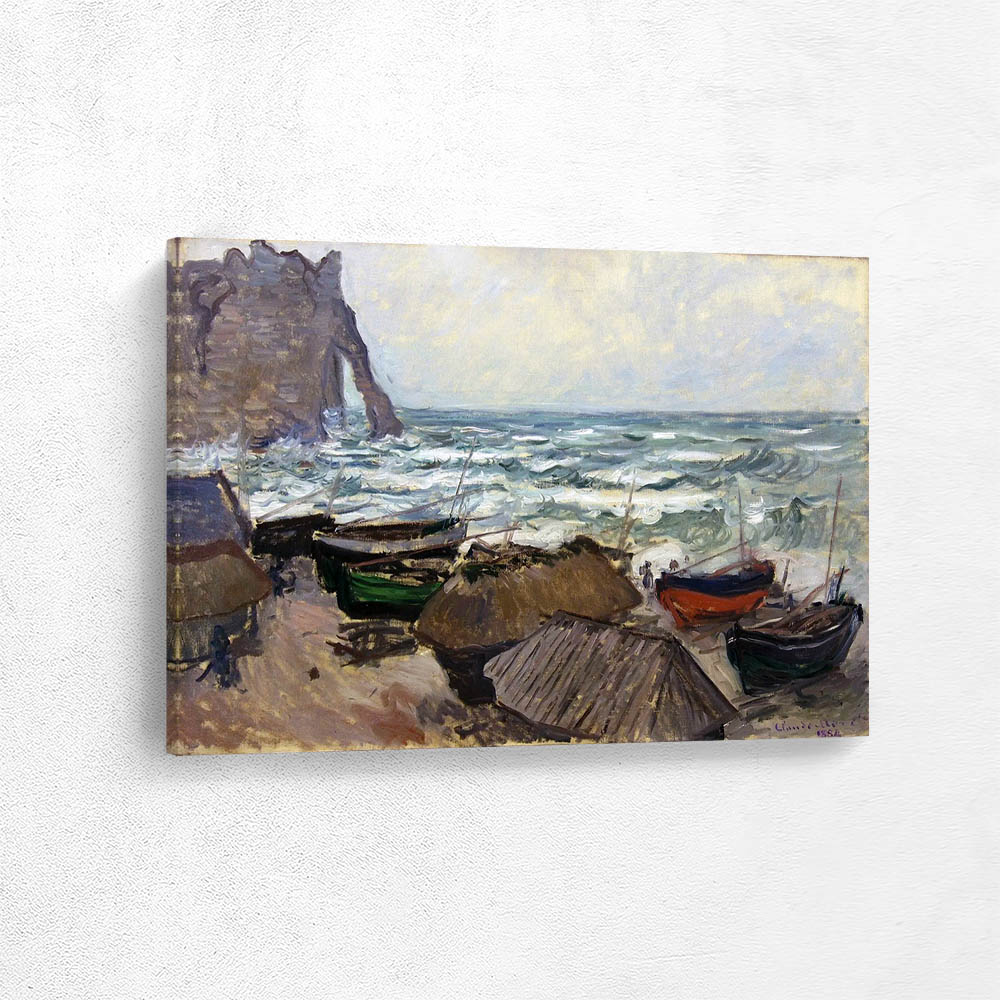 Fishing Boats on the Beach at Etretat