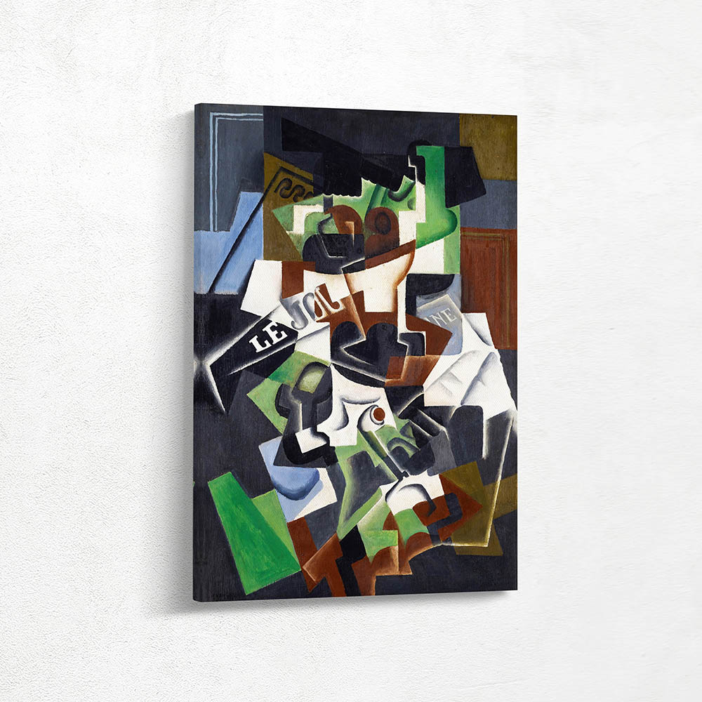 Fruit bowl, pipe and newspaper Fruit bowl, pipe and newspaper