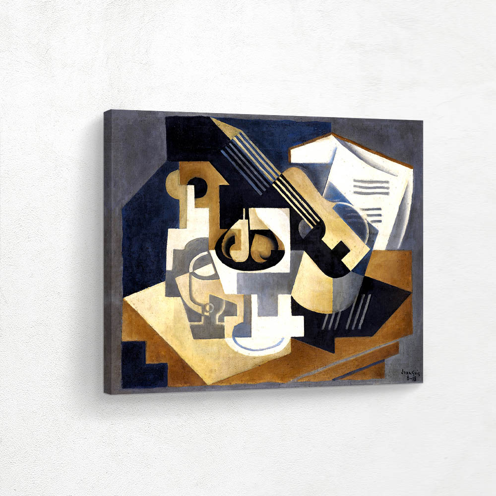 Guitar and fruit bowl