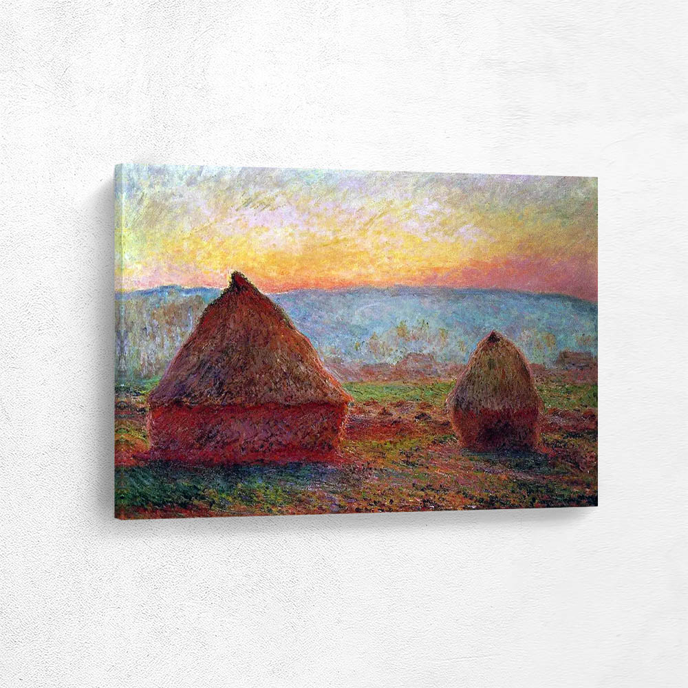 Grainstacks at Giverny Sunset