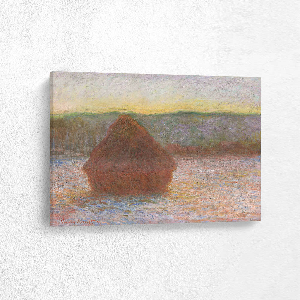 Stack of Wheat Thaw Sunset