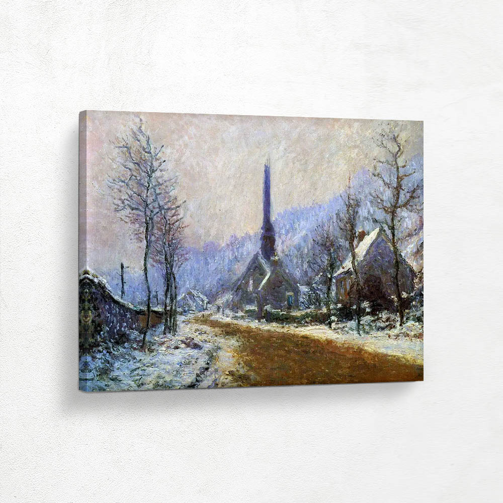 Church at Jeufosse Snowy Weather
