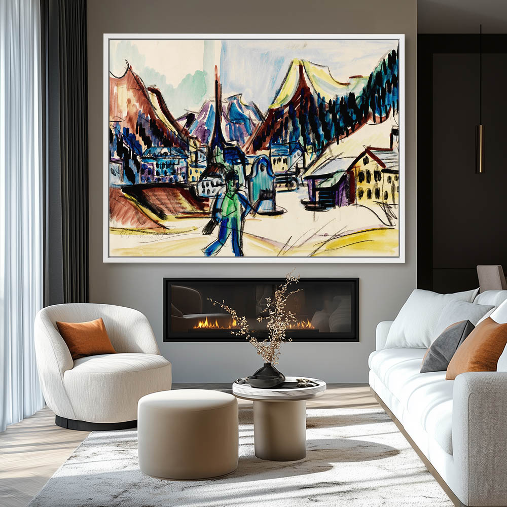 View of Davos in Winter - Image 4
