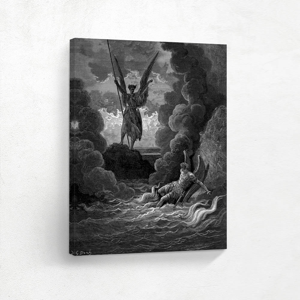 Forthwith upright he rears from off the pool His mighty stature