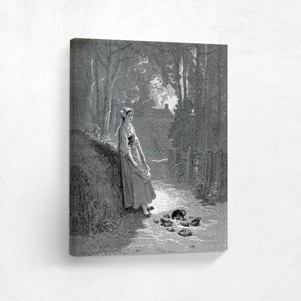 Illustration for The Milkmaid and the Milk Can