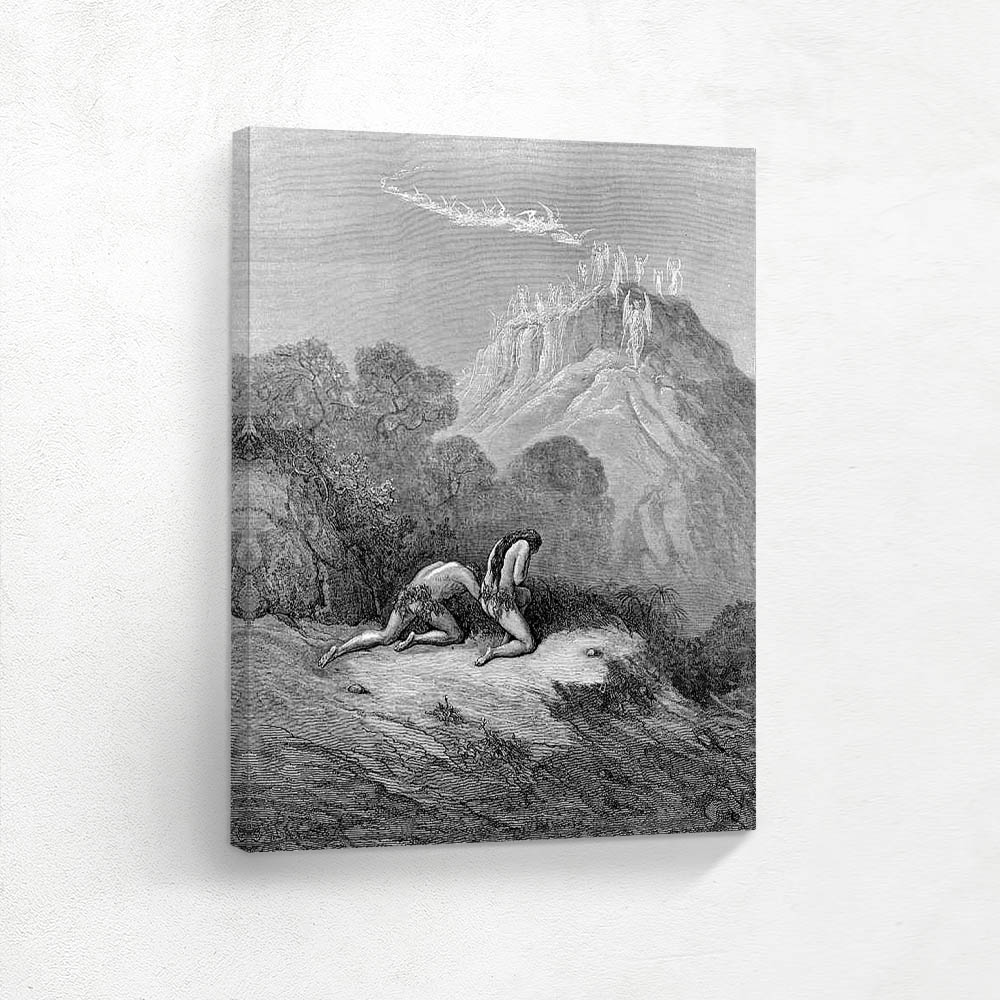 The heavenly bands Down from a sky of jasper lighted now In Paradise