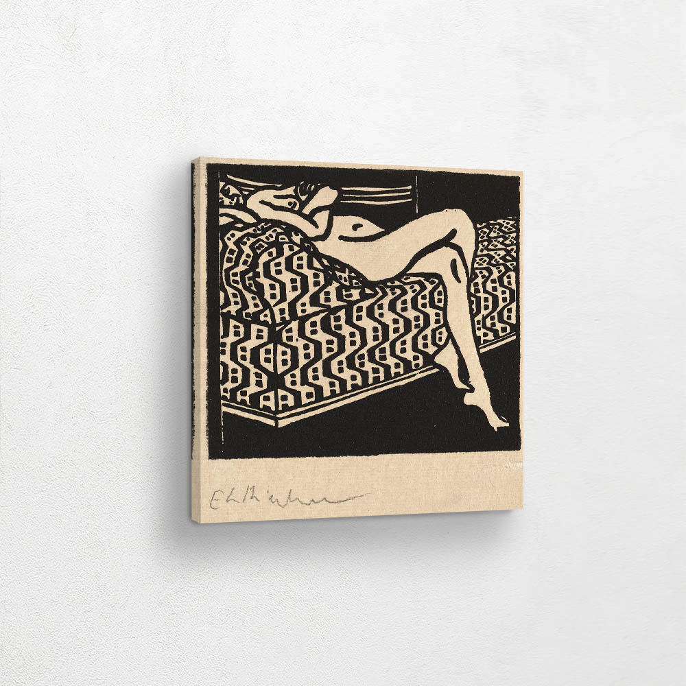 Nude Girl Lying on a Sofa