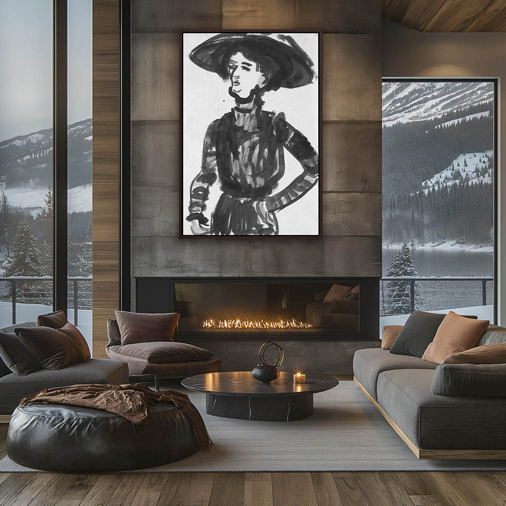 Woman with Black Hat - Image 3