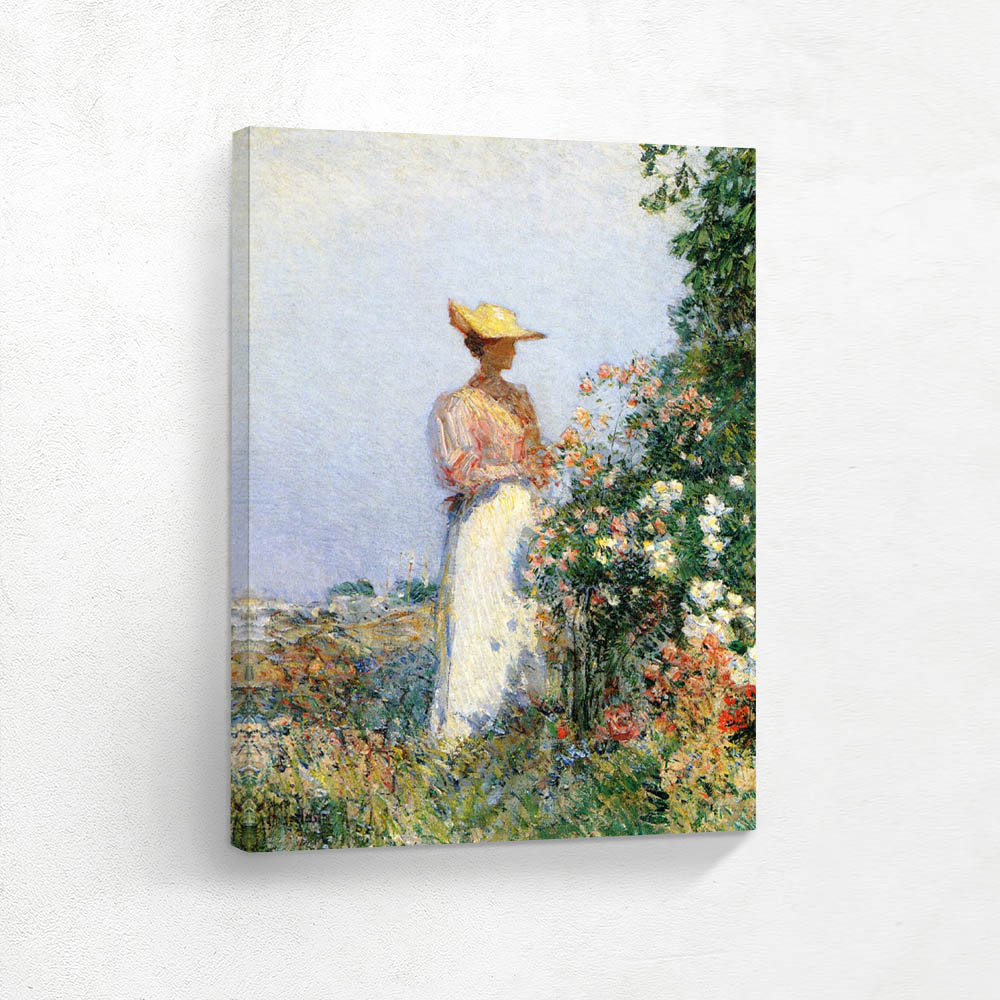 Lady in Flower Garden