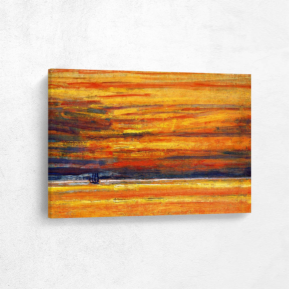 Sailing Vessel at Sea, Sunset