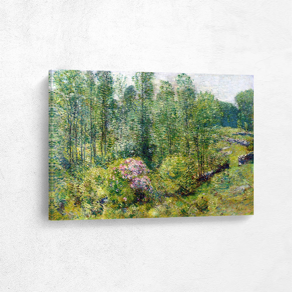 Spring Landscape with a Farmer and White Horse