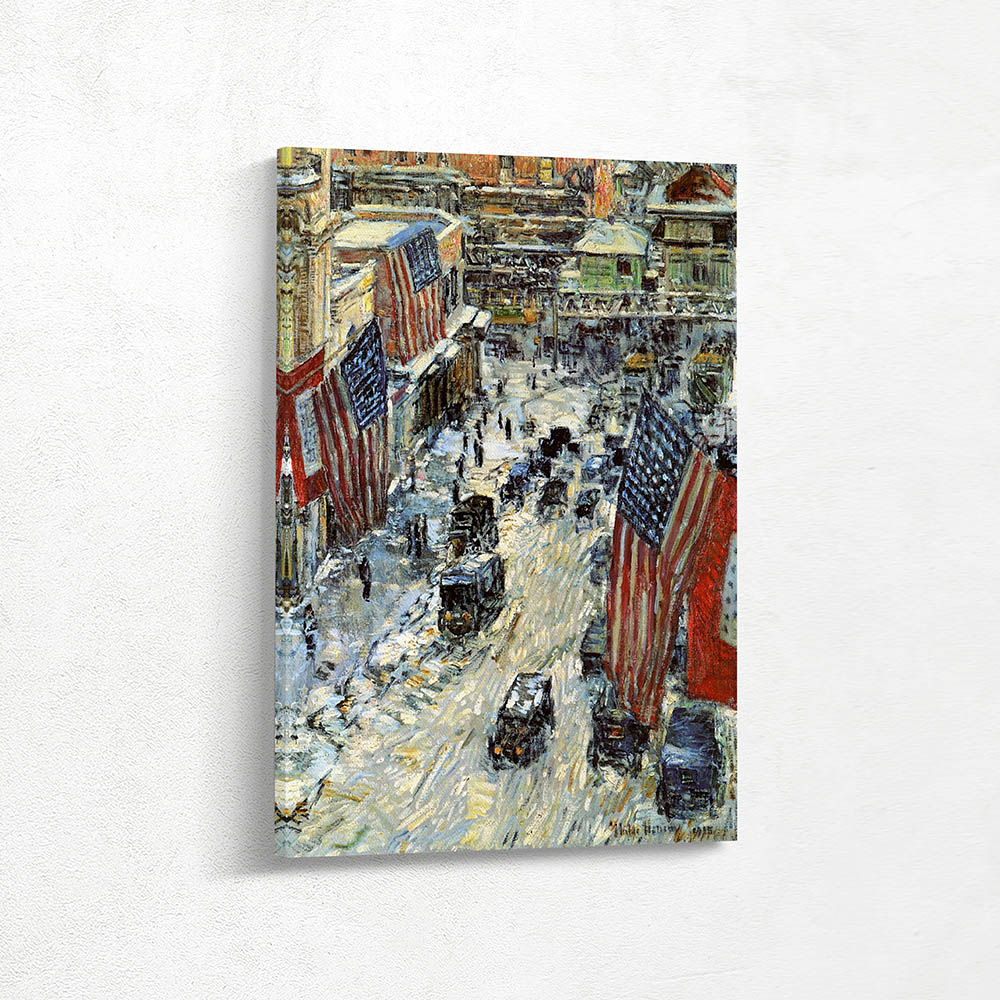 Flags on 57th Street, Winter