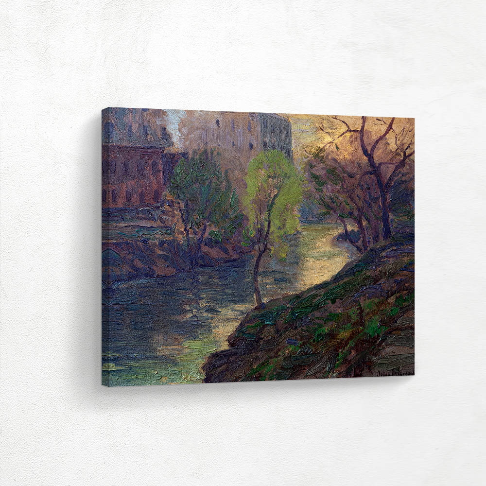 Early Morning on the San Antonio River at Mill Bridge