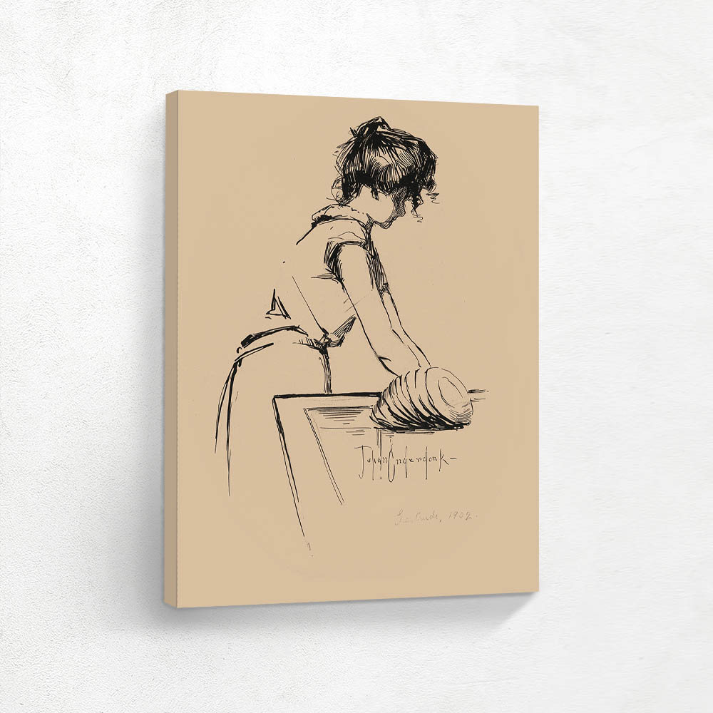 Gertrude Washing Dishes