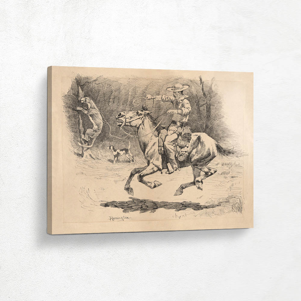 Spurring His Horse in Pursuit 