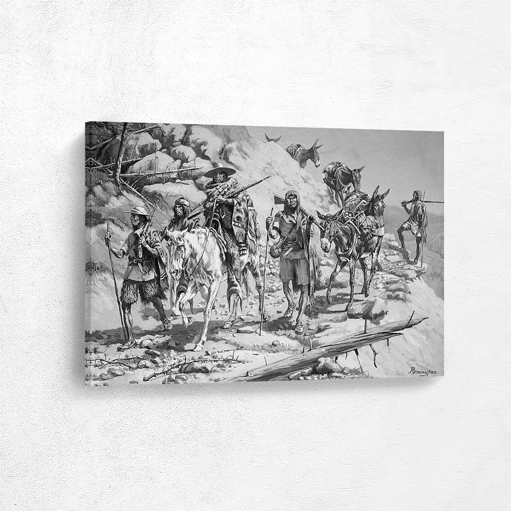 Pima Indians Convoying a Silver Train in Mexico 