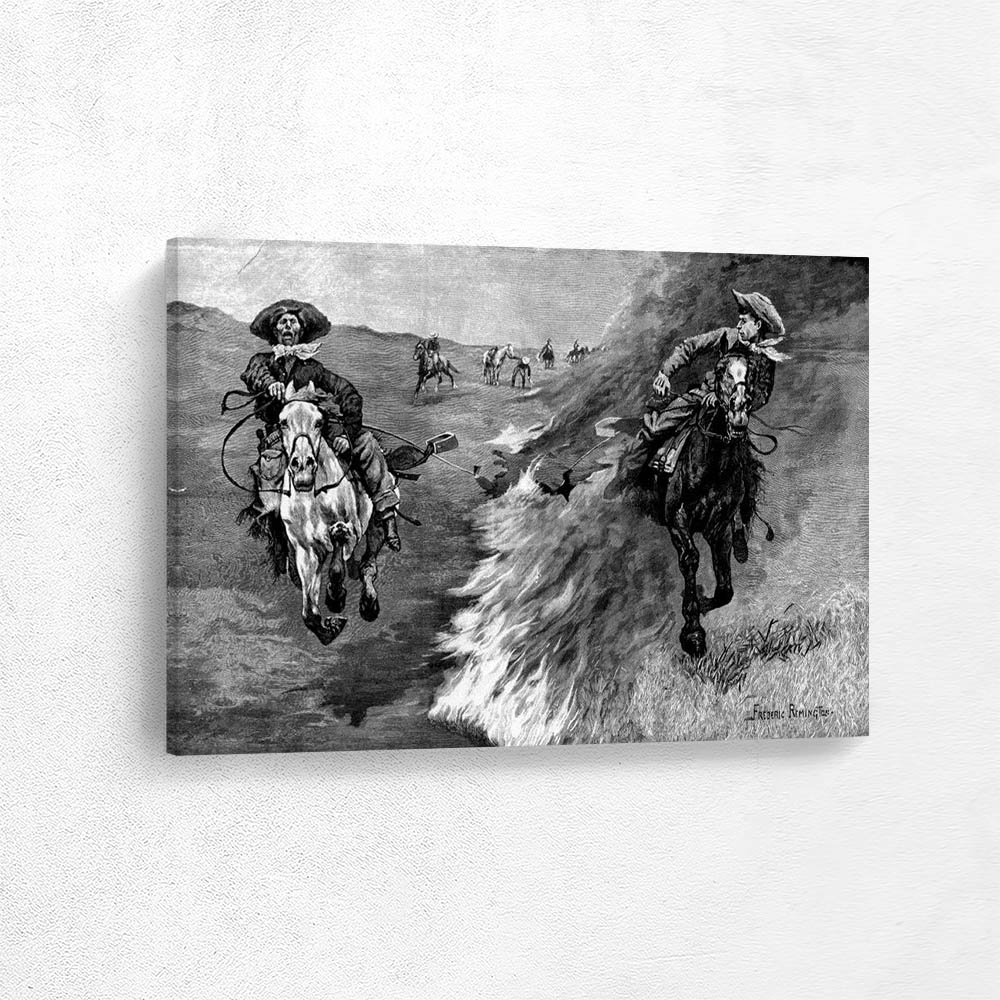 Dragging a Bull’s Hide over a Prairie Fire in Northern Texas