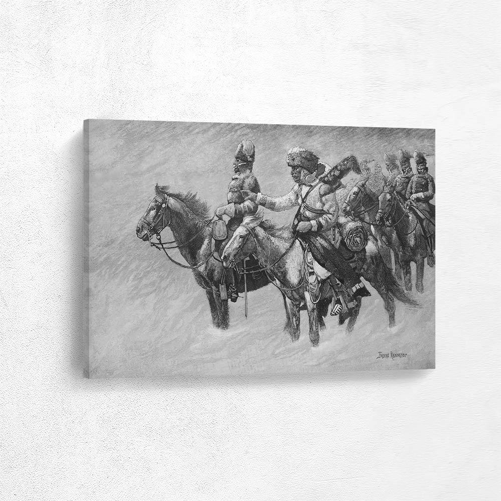 Canadian Mounted Police on a Winter Expedition 