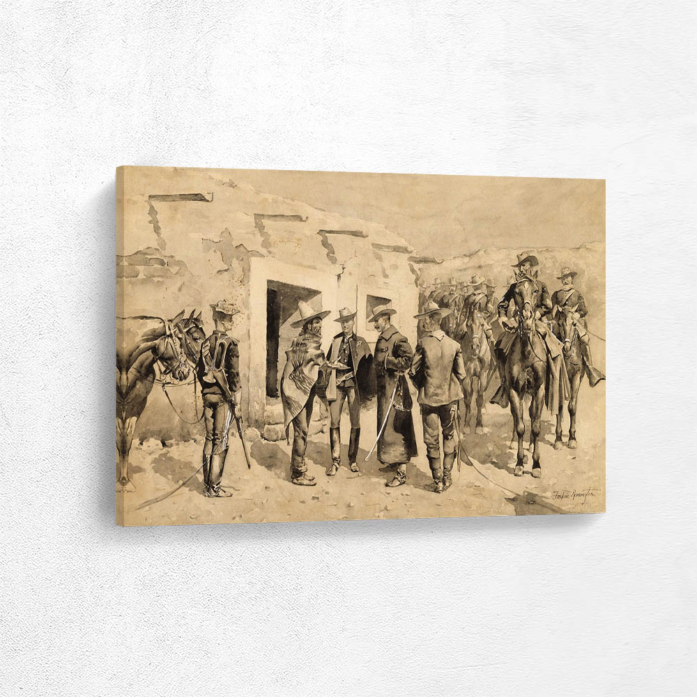 U.S. Cavalry Hunting Garza Men on the Rio Grande