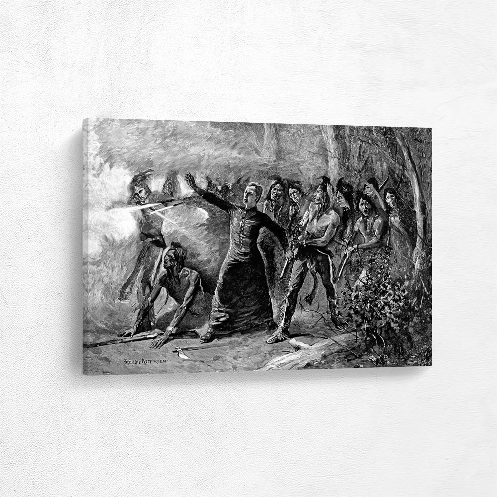 Father Lacombe Heading the Indians 