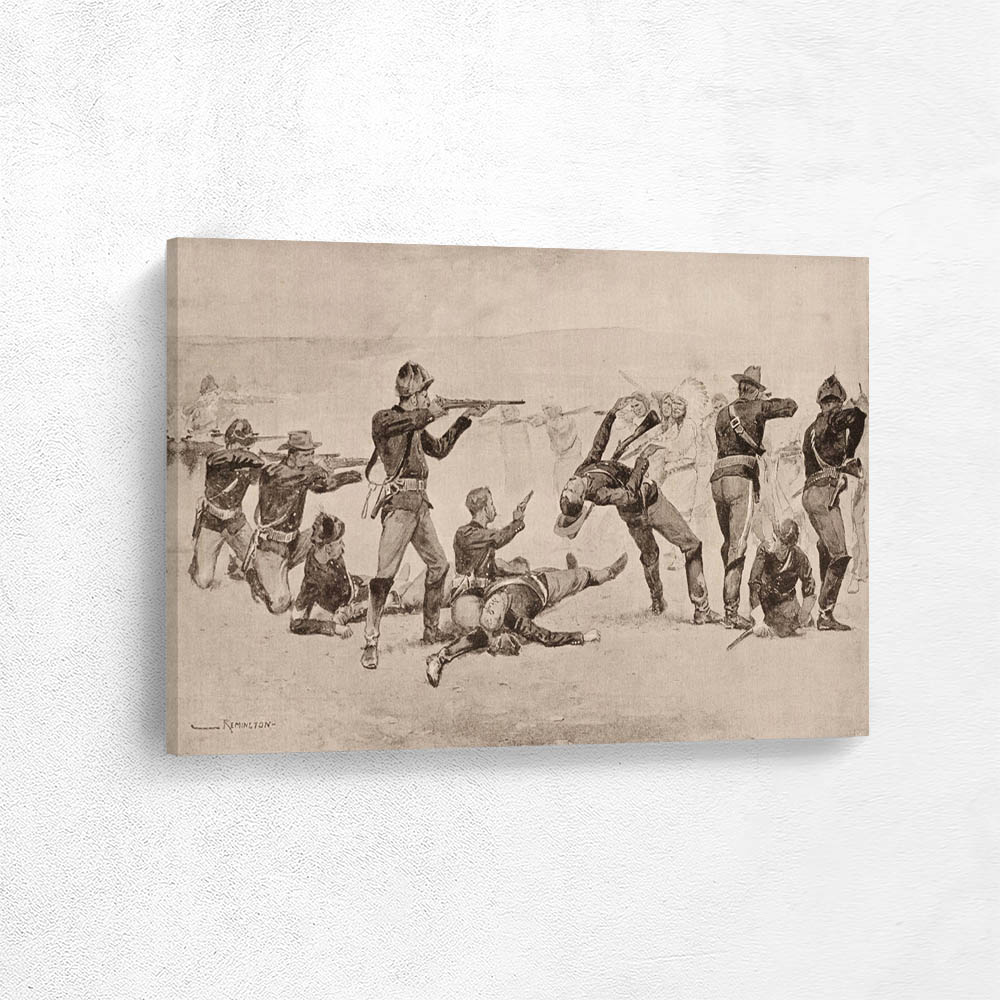 The Opening of the Fight at Wounded Knee 