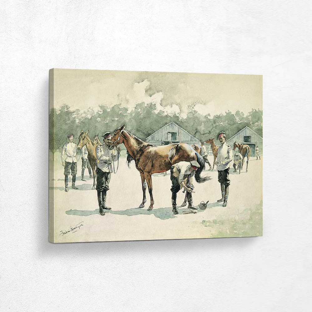 Shoeing Cossack Horses