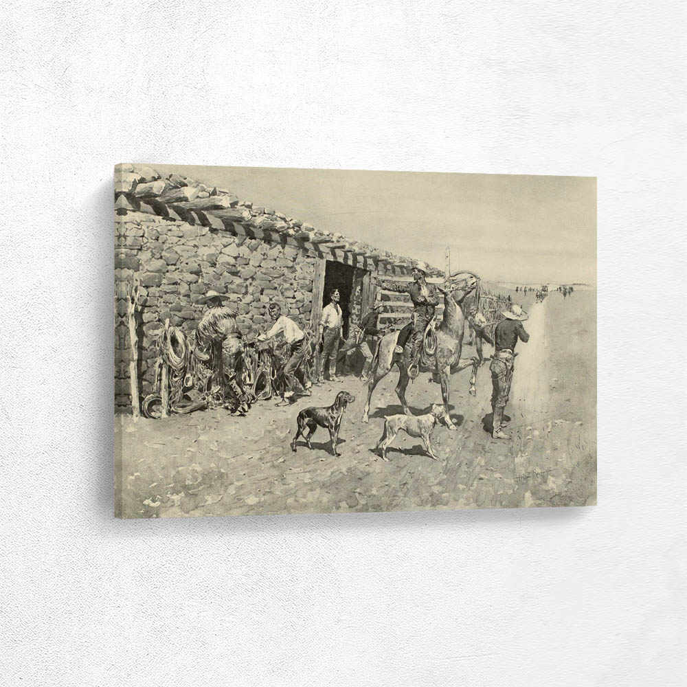 An Overland Station Indians Coming in with the Stage