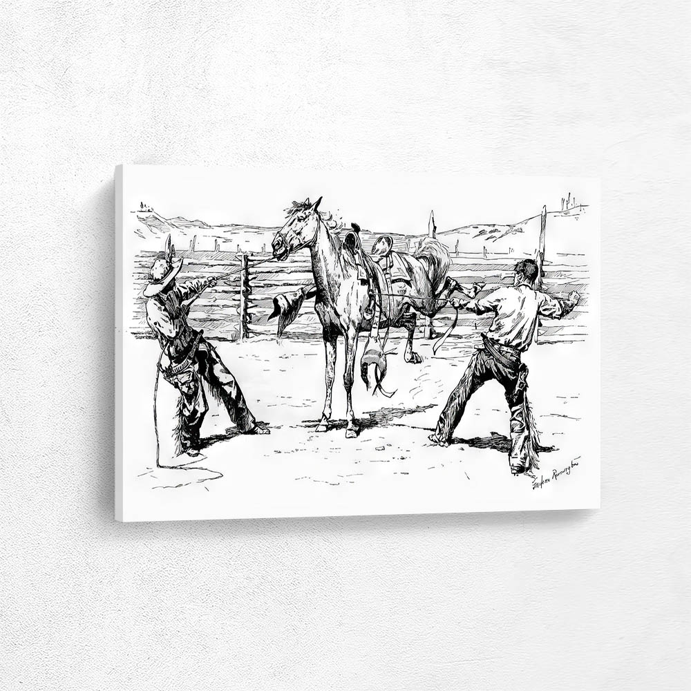 Bronco Busters Saddling