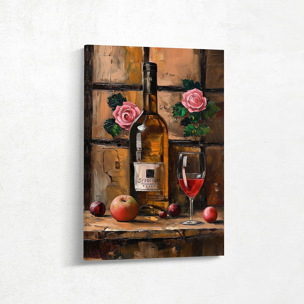 Still life with fruit and flowers