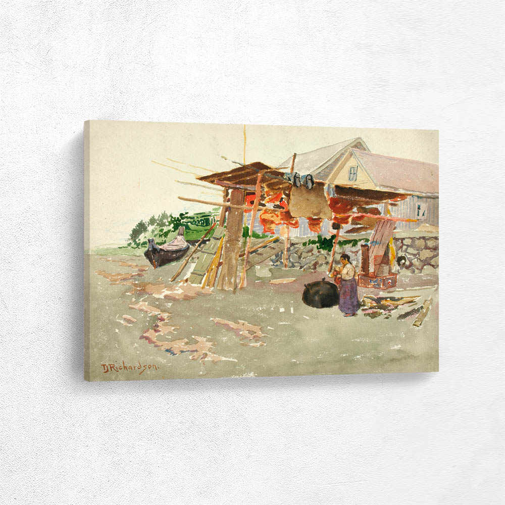 Salmon Drying, Indian Village, Alaska 