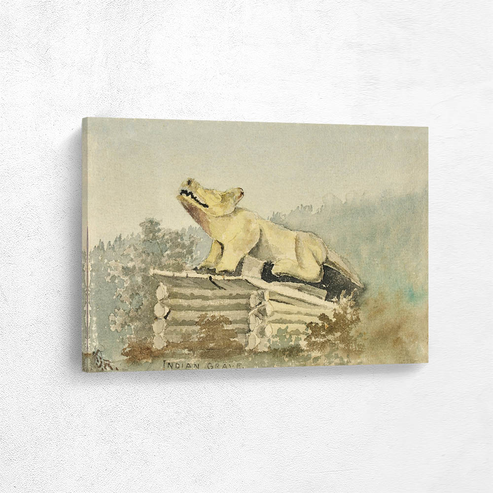 Indian Grave. Wolf Totem Over Medicine Man Grave, Wrangell Indian Grave. Wolf Totem Over Medicine Man Grave, Wrangell