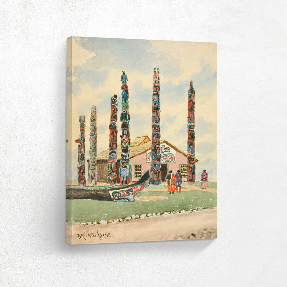 Alaska Building With Totems At St. Louis Exposition