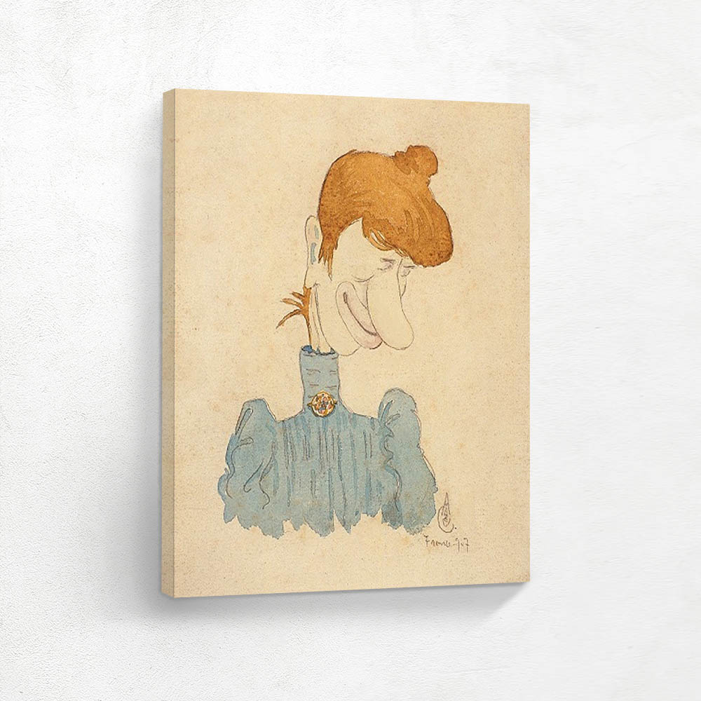 Caricature of Senhora de Azul