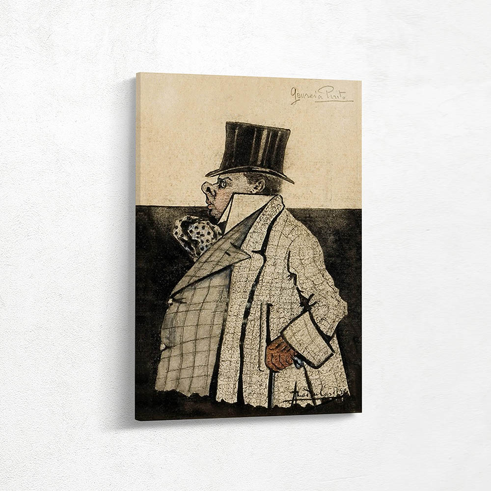 Caricature of Gouveia Pinto