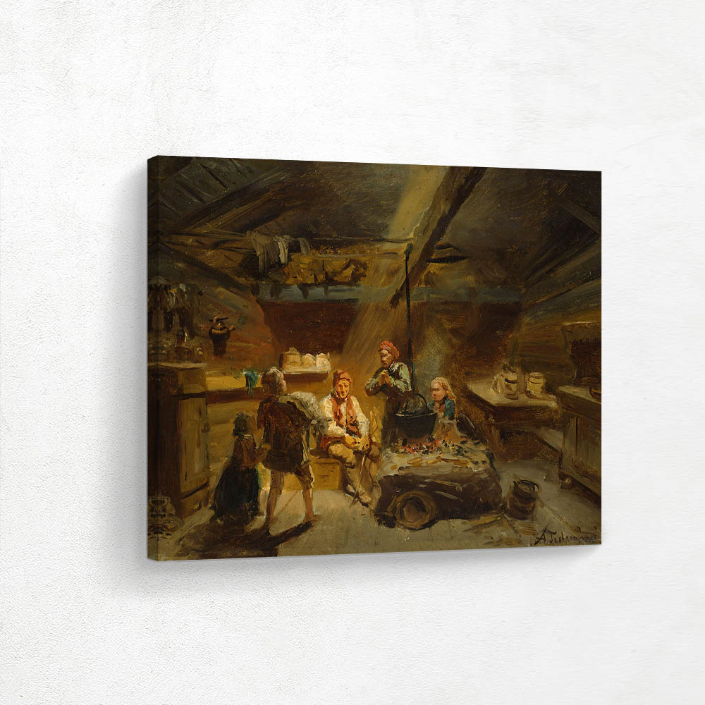 Boy bringing Home a sick Lamb