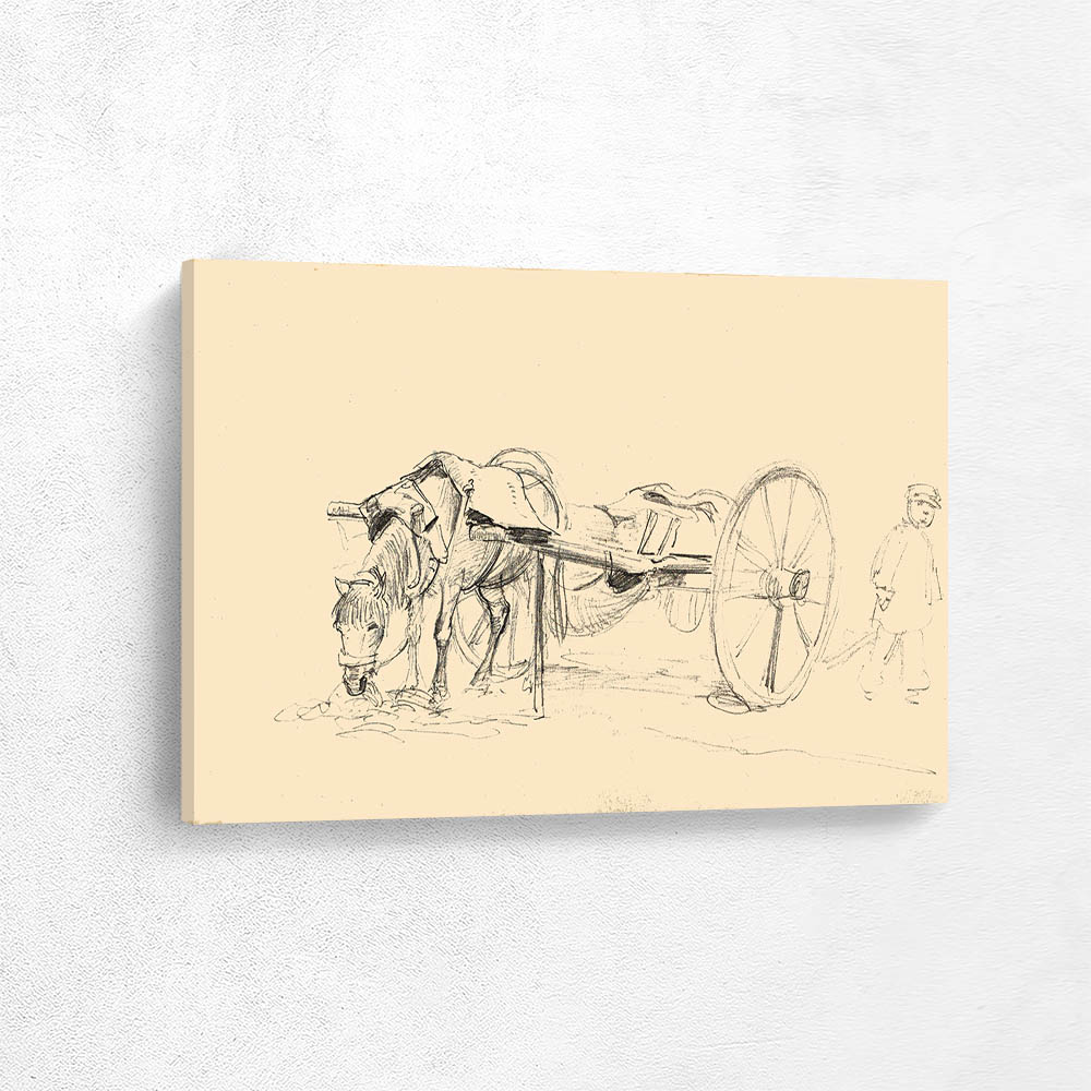 Boy by horse and cart