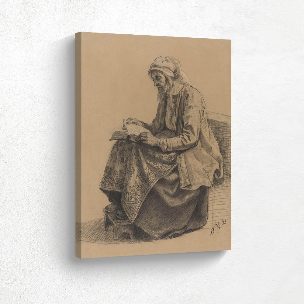 Seated old wife