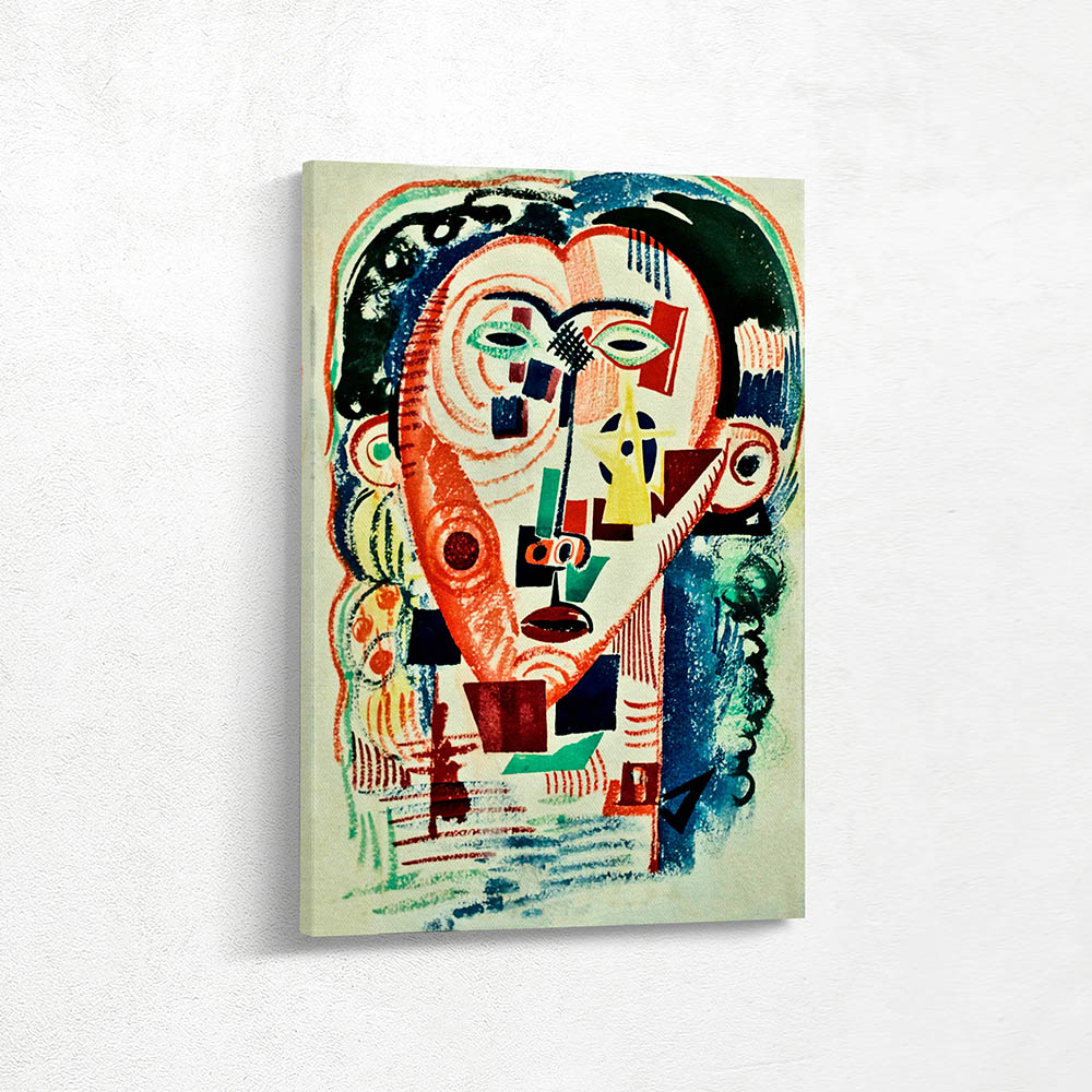 A painting of an Abstract Figurative Head by Amadeo de Souza-Cordoso makes the perfect wall art conversation piece. This artwork is available in various options, including metal prints, metal wall art, framed prints, framed wall art, poster prints, poster art, vinyl wall peel, vinyl peel-and-stick, fine art prints, stretched canvas, stretched canvas wall art, and framed canvas wall art. Framed options feature floater frames in black, brown, or white.
